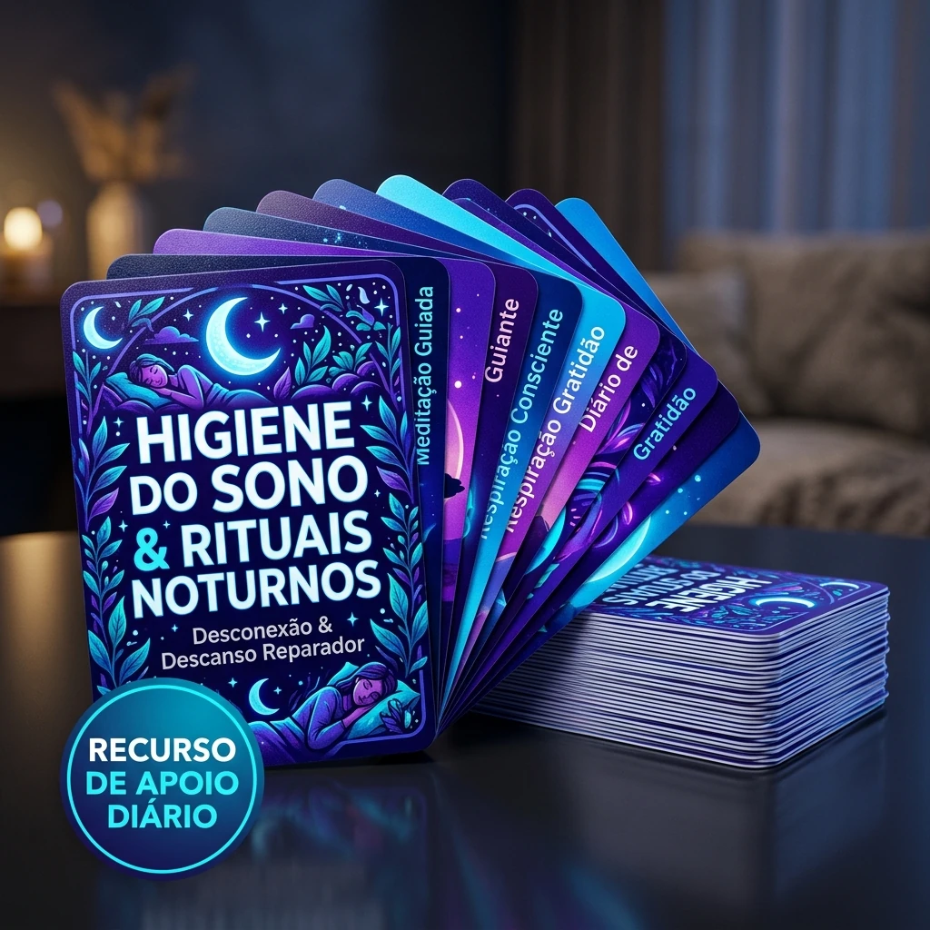 Baralho impresso Higiene do Sono e Rituais Noturnos para o paciente